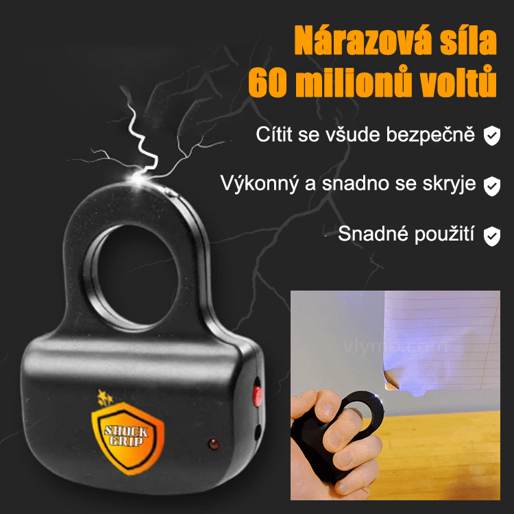Elektrický šokový přívěsek na klíče
