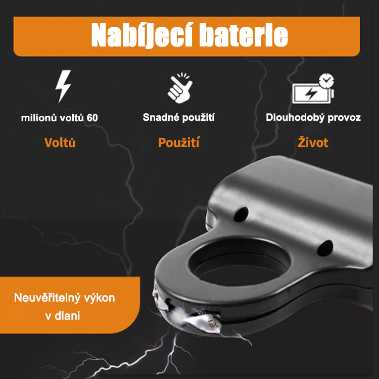 Elektrický šokový přívěsek na klíče