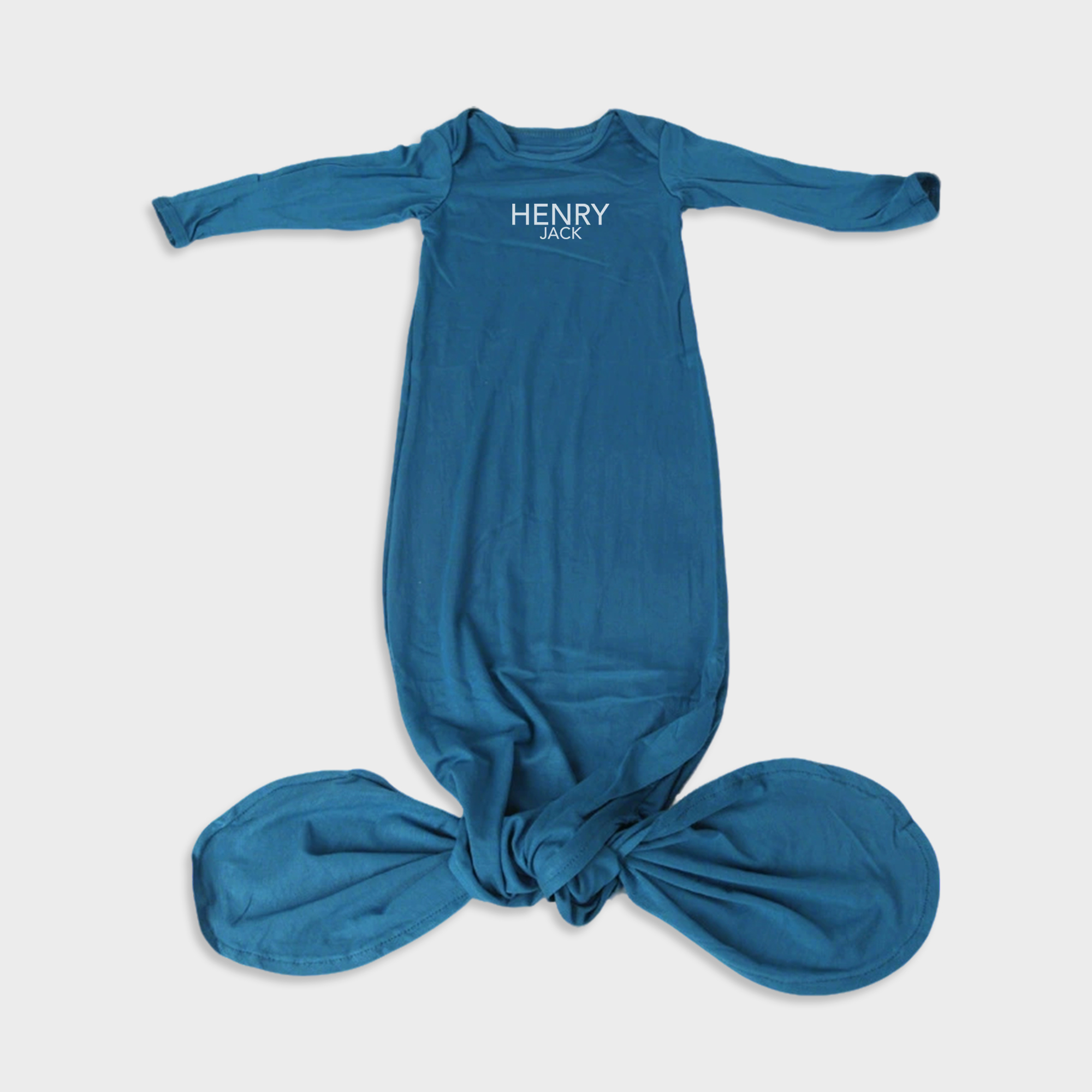 2pcs Personalized  Printed Baby Knot Gowns