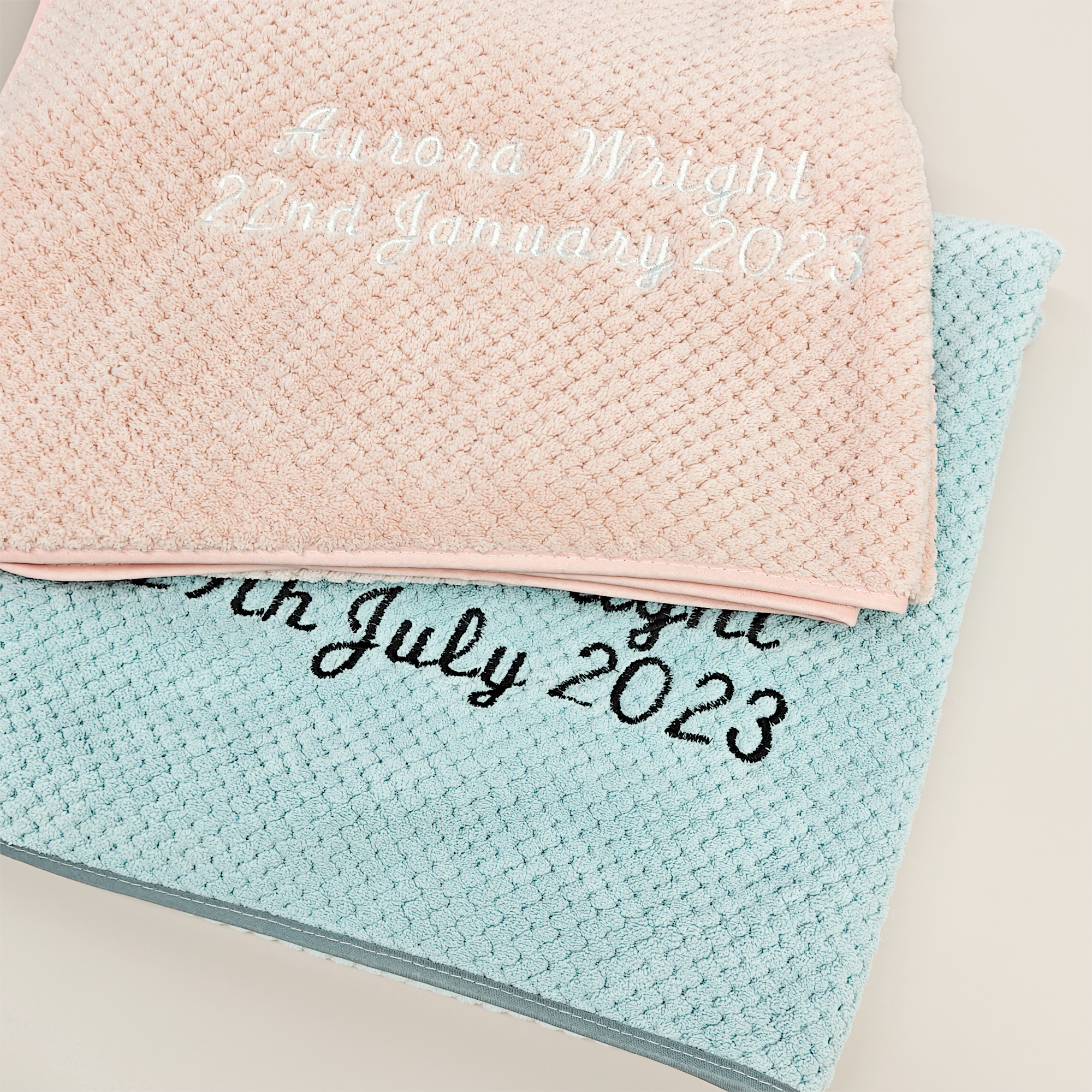 Personalized Baby Coral Fleece Solid color Swaddle