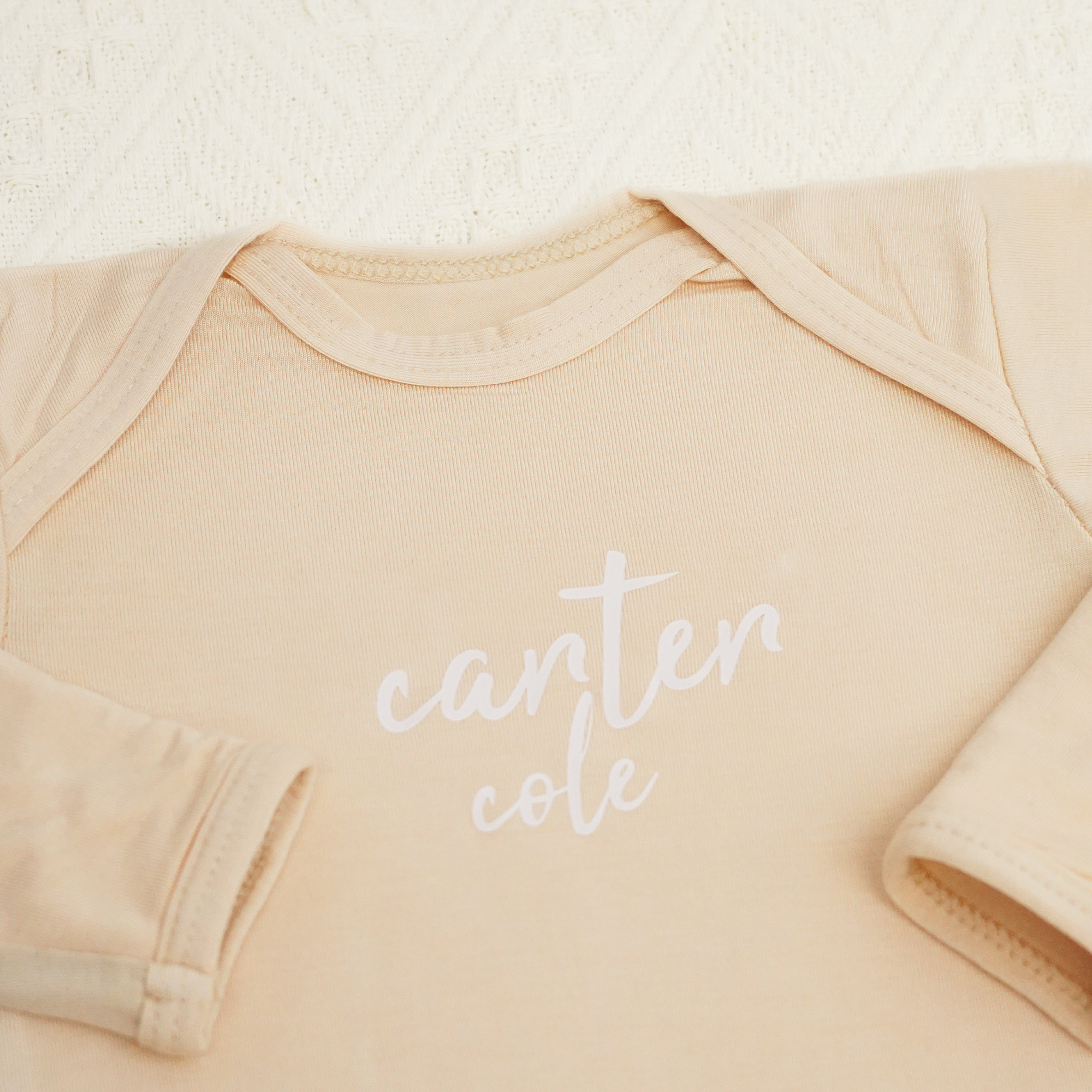 2pcs Personalized  Printed Baby Knot Gowns