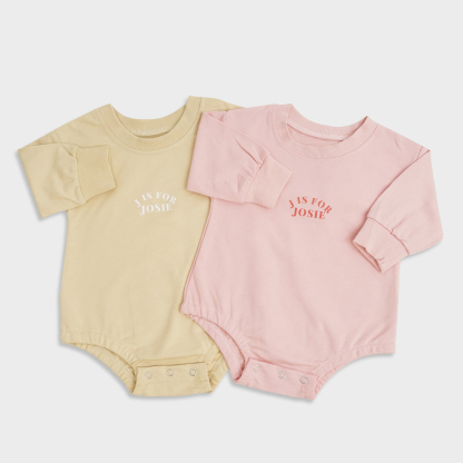 Personalized Long Sleeve Newborn & Baby Bodysuits