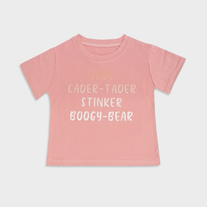 Custom Kids' T-Shirt, Toddler Top, Personalized Name