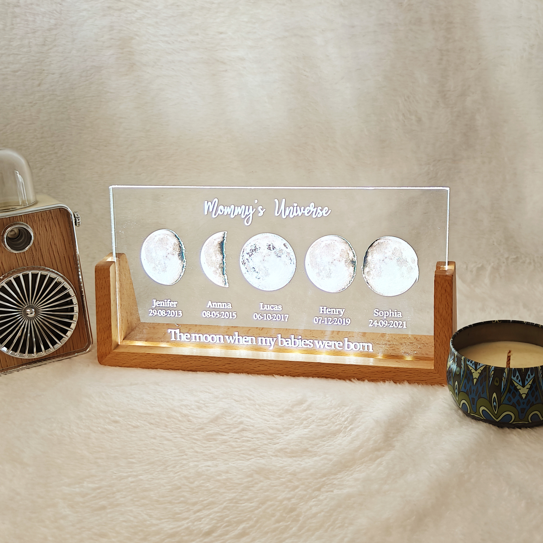 Personalized Newborn & Mom Personalized LED Frame