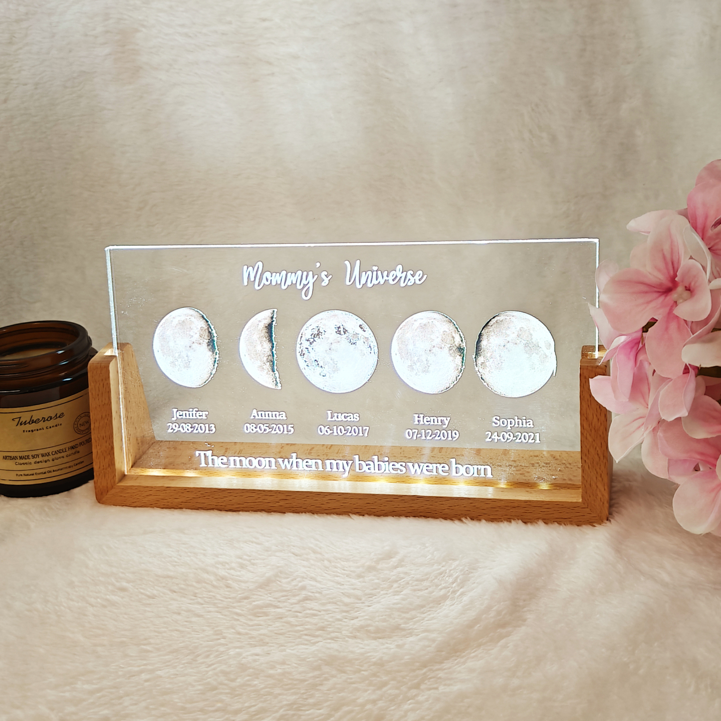 Personalized Newborn & Mom Personalized LED Frame