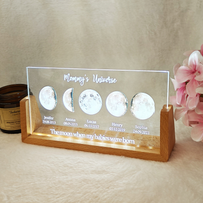 Personalized Newborn & Mom Personalized LED Frame