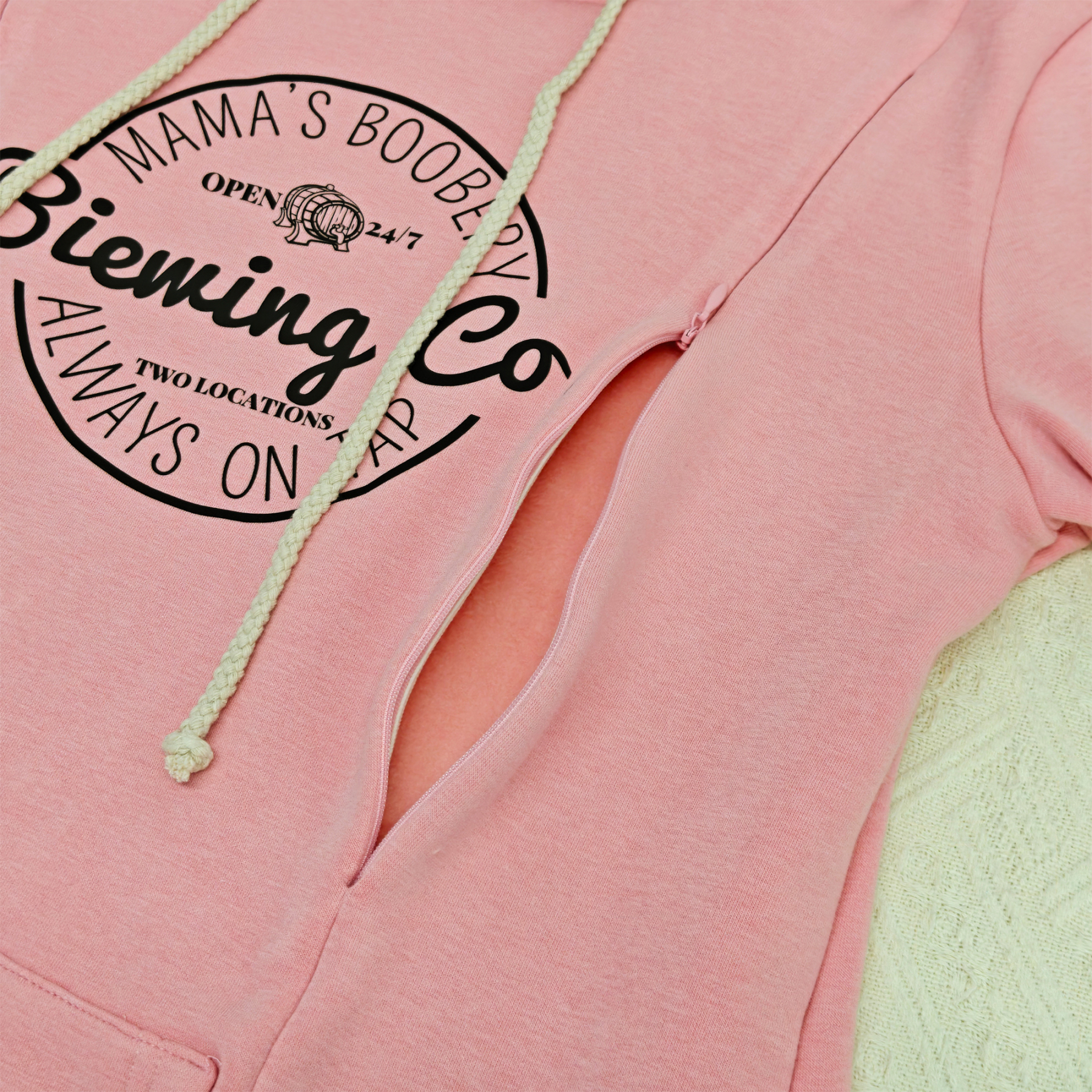 Personalized Maternity Hoodie, Breastfeeding Compatible Maternity Wear