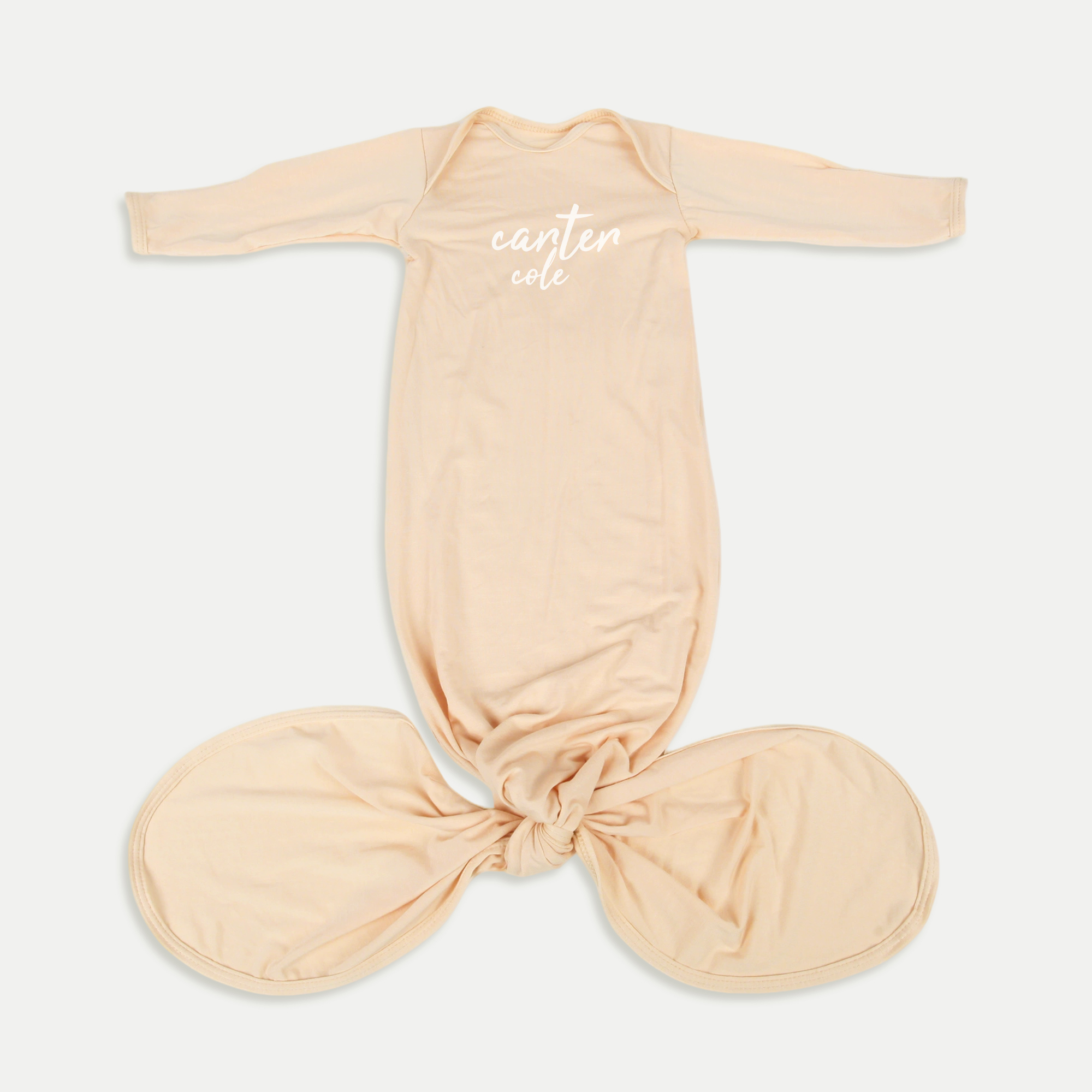 2pcs Personalized  Printed Baby Knot Gowns