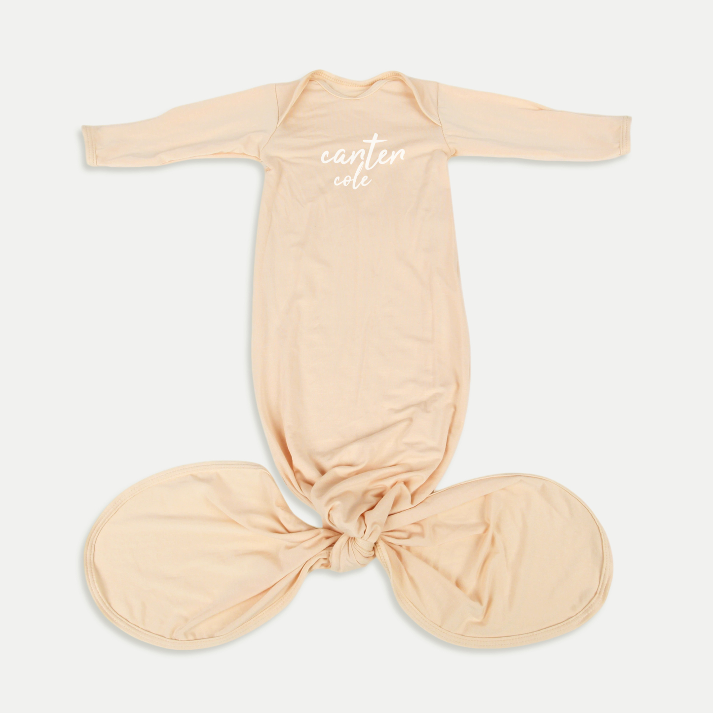 2pcs Personalized  Printed Baby Knot Gowns