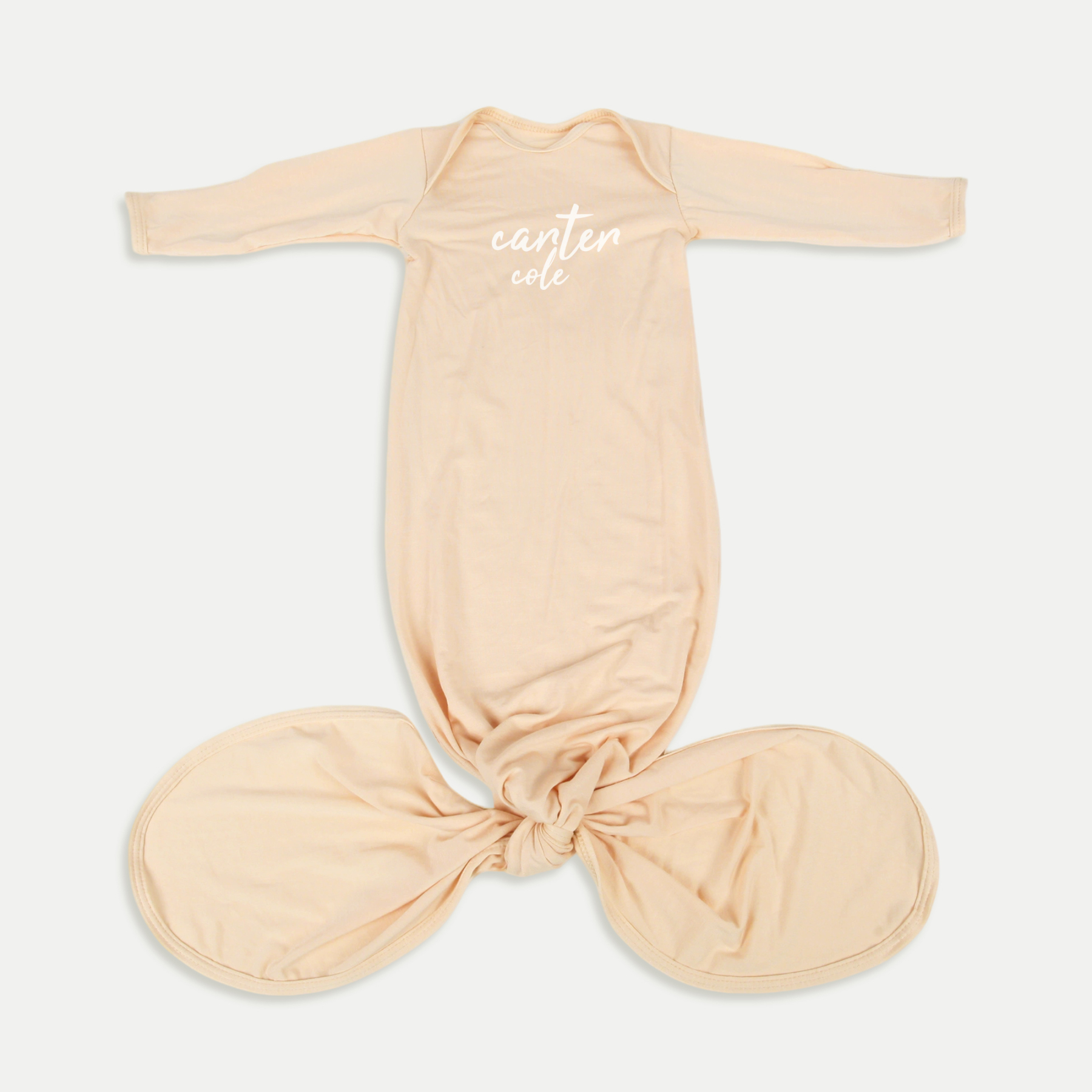 2pcs Personalized  Printed Baby Knot Gowns