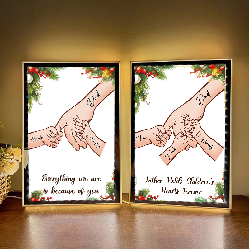 Mom/Dad Everything We Are Is Because Of You - Personalized Mirror Light Box