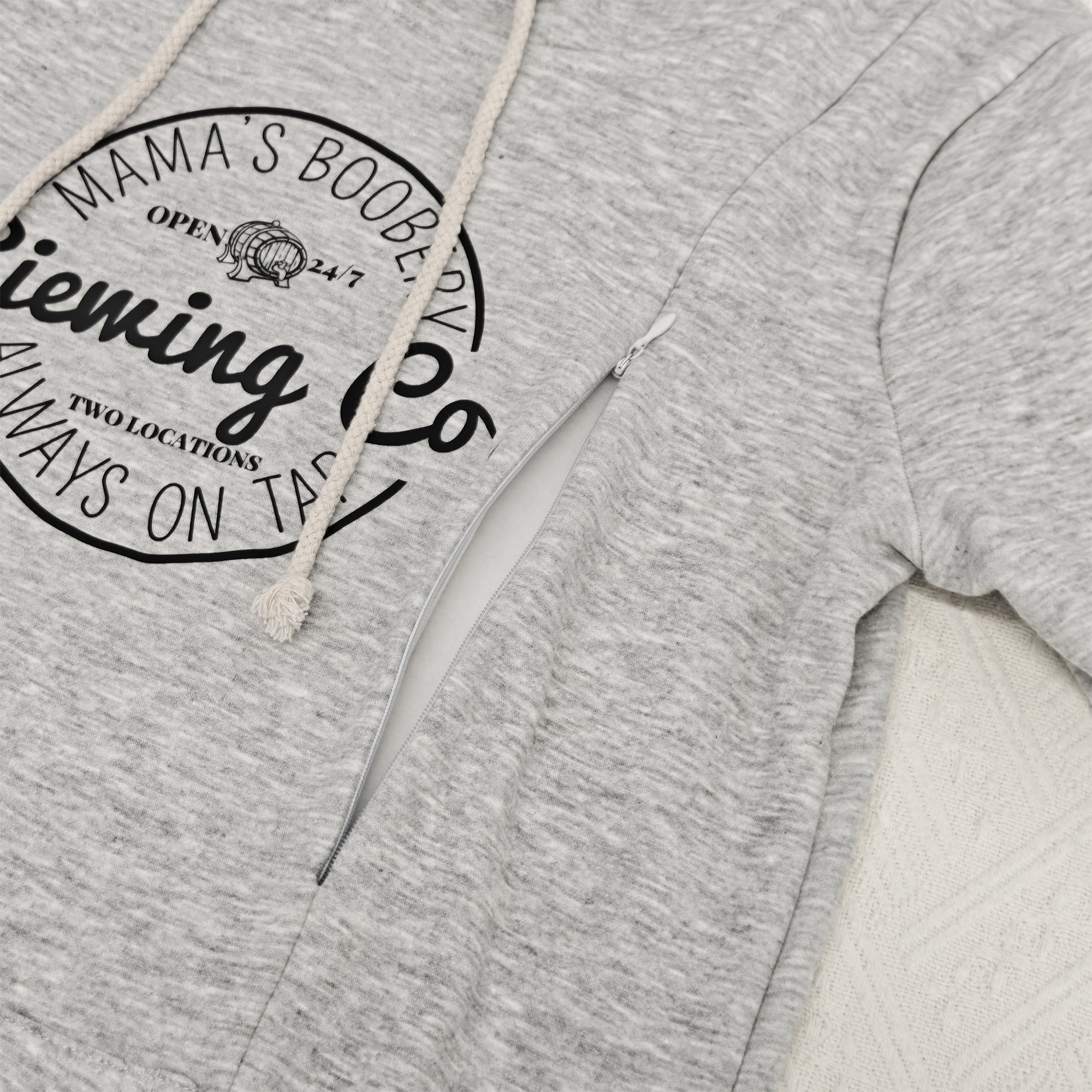 Personalized Maternity Hoodie, Breastfeeding Compatible Maternity Wear