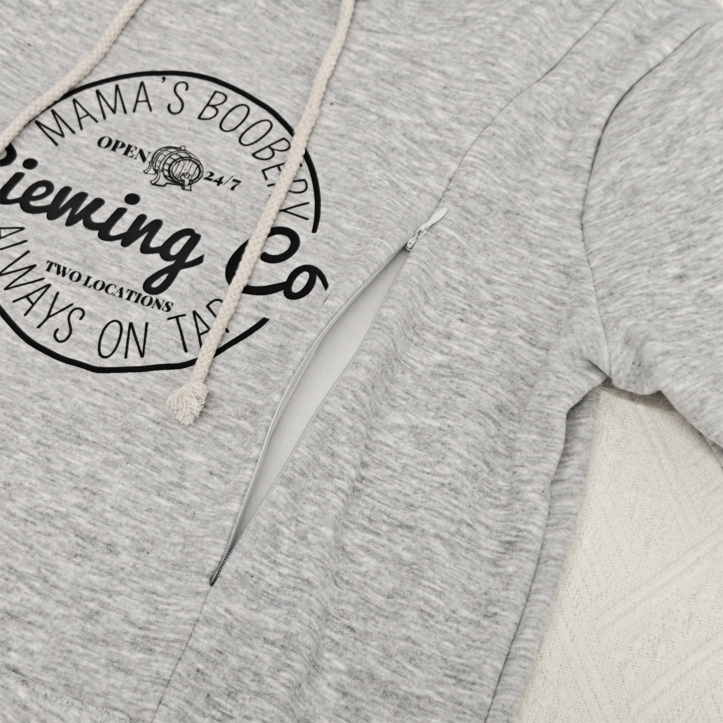 Personalized Maternity Hoodie, Breastfeeding Compatible Maternity Wear