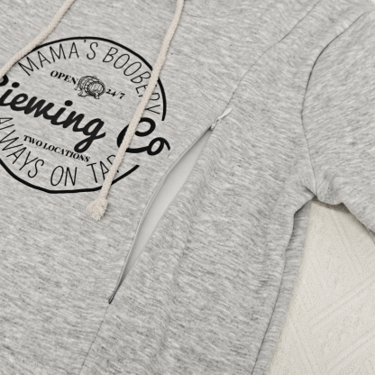 Personalized Maternity Hoodie, Breastfeeding Compatible Maternity Wear