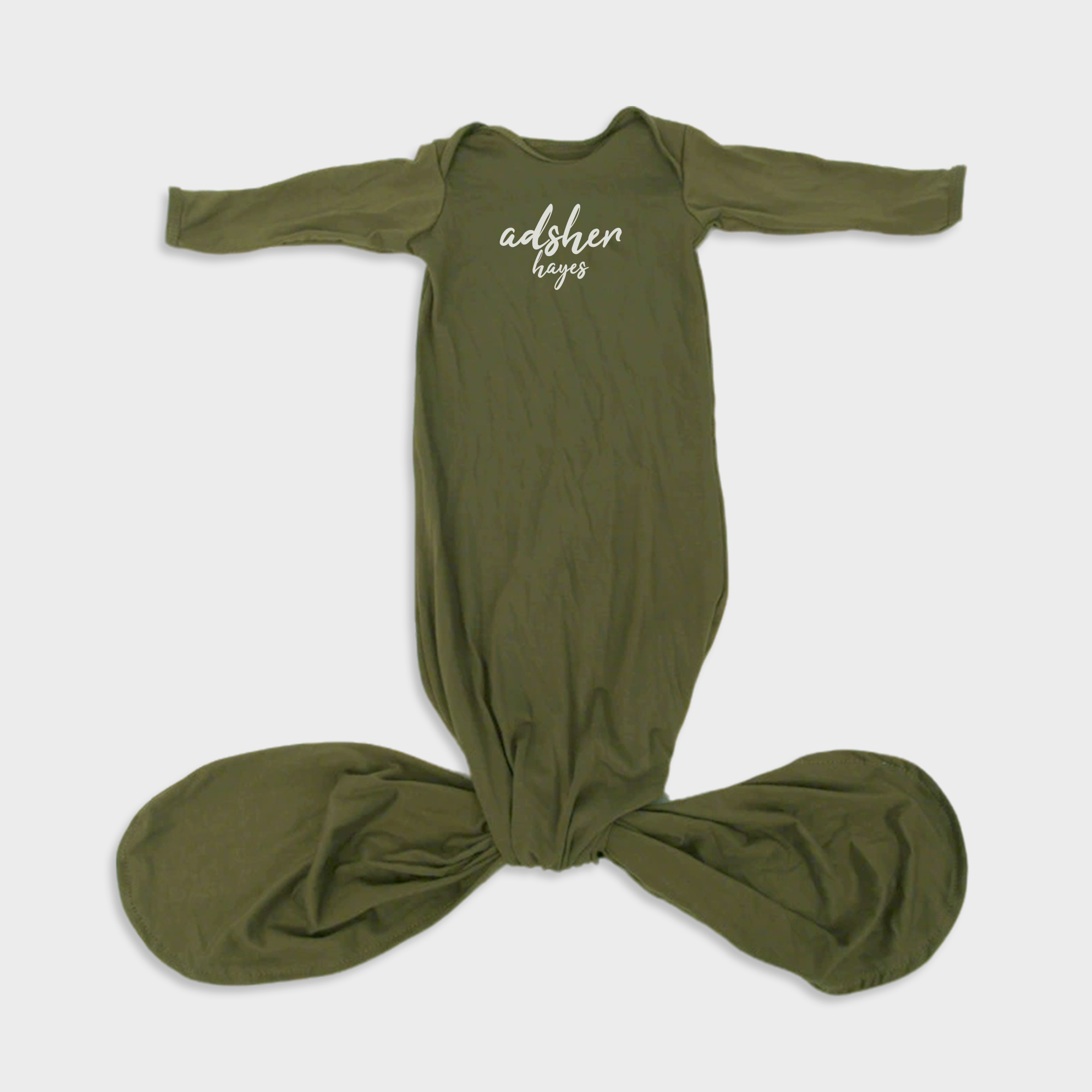 2pcs Personalized  Printed Baby Knot Gowns