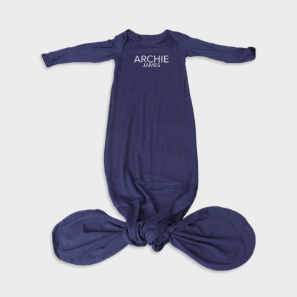 2pcs Personalized  Printed Baby Knot Gowns