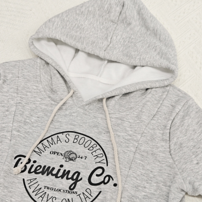 Personalized Maternity Hoodie, Breastfeeding Compatible Maternity Wear