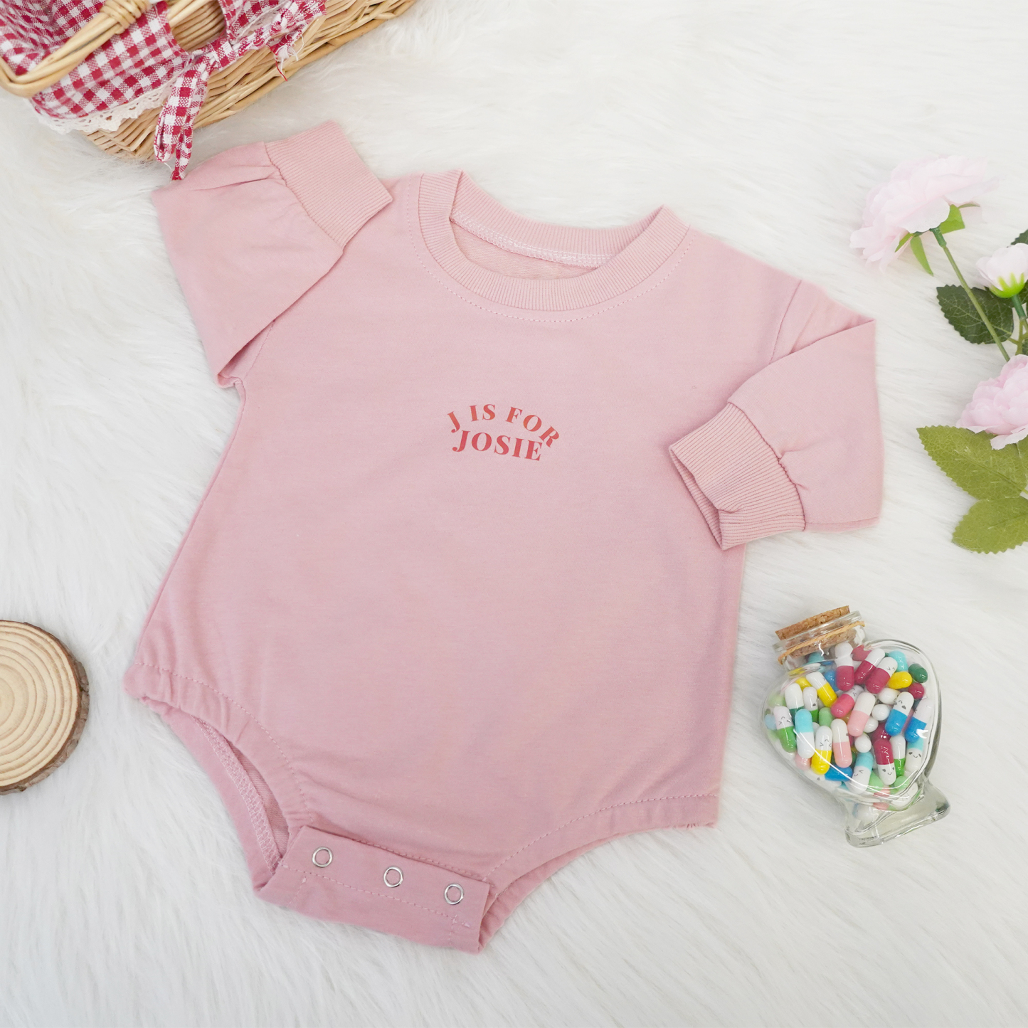Personalized Long Sleeve Newborn & Baby Bodysuits