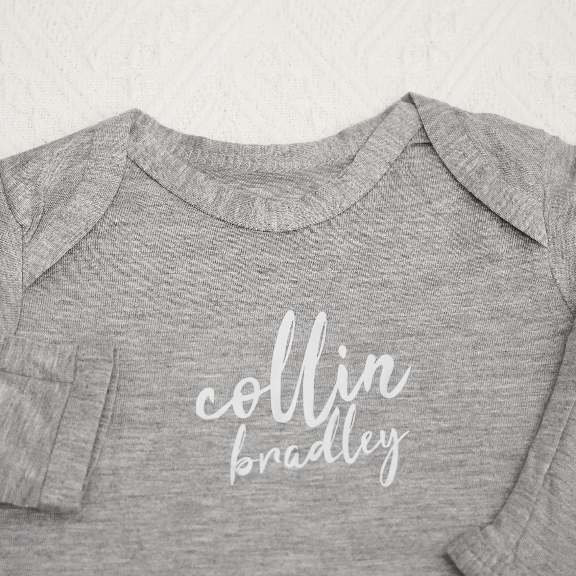 2pcs Personalized  Printed Baby Knot Gowns