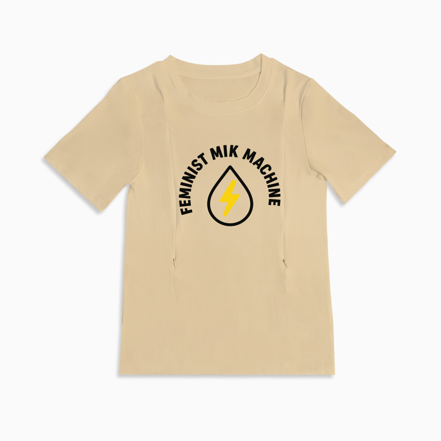 totkeeps Feminist Milk Machine Top | Discreet Side Zippers for Breastfeeding Moms