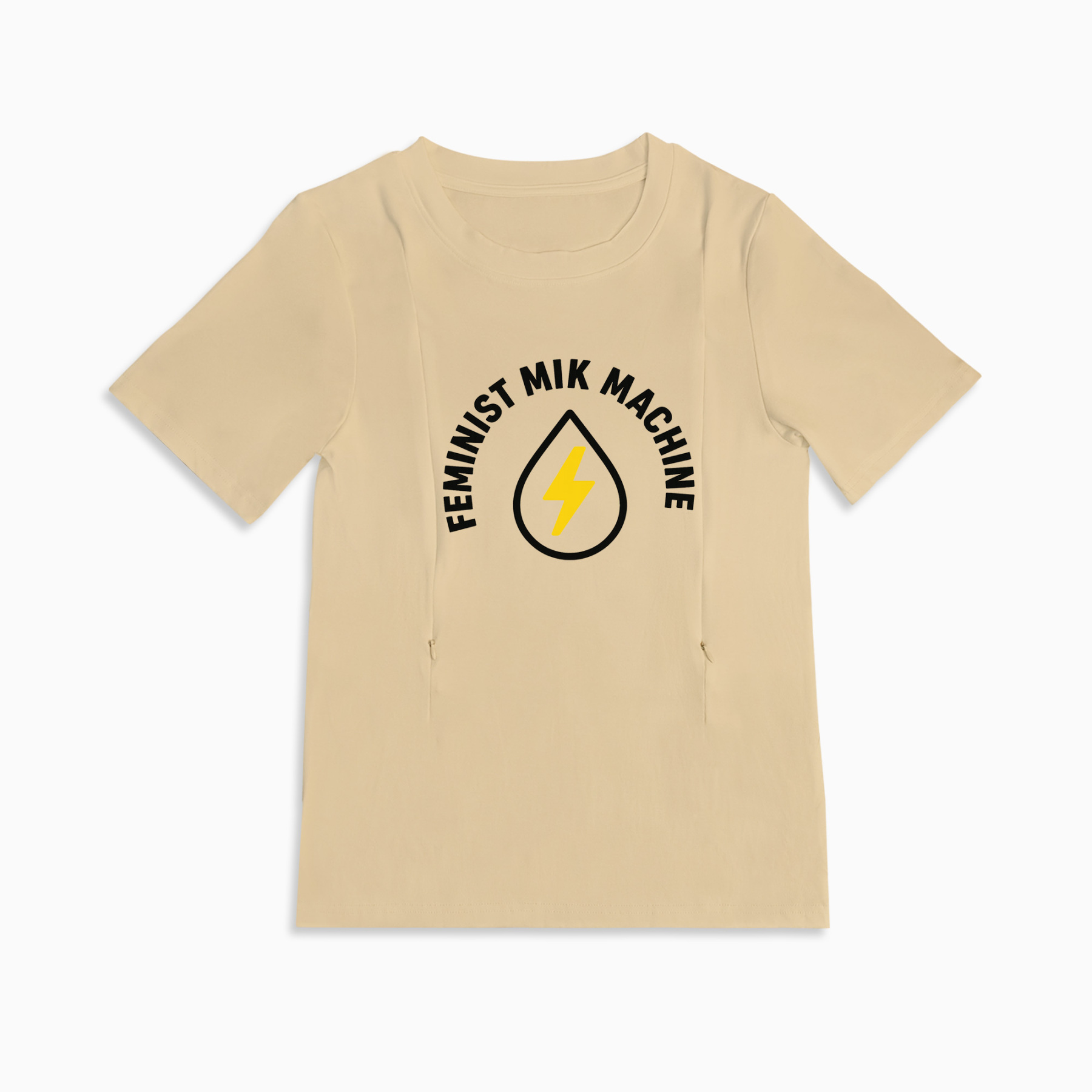 totkeeps Feminist Milk Machine Top | Discreet Side Zippers for Breastfeeding Moms