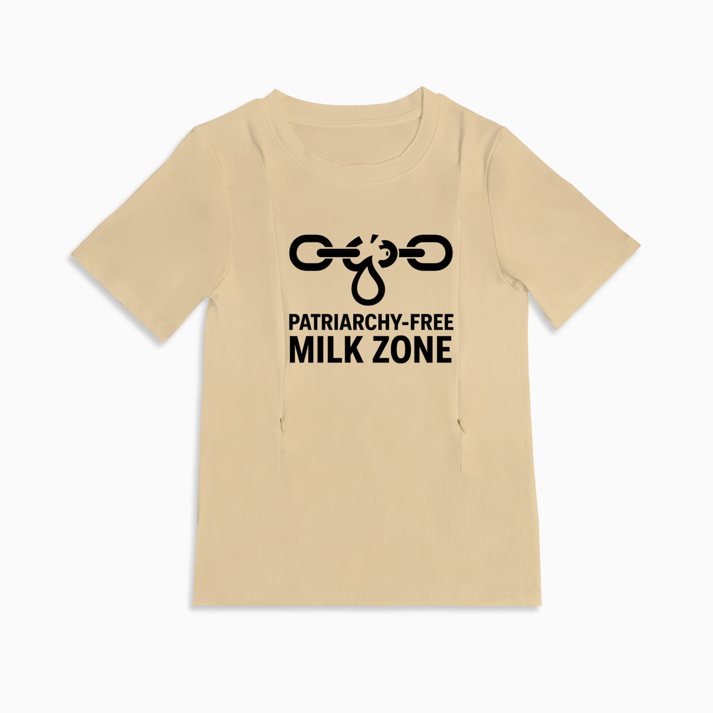Gift for New Mom | Patriarchy-Free Milk Zone Zipper Nursing Shirt