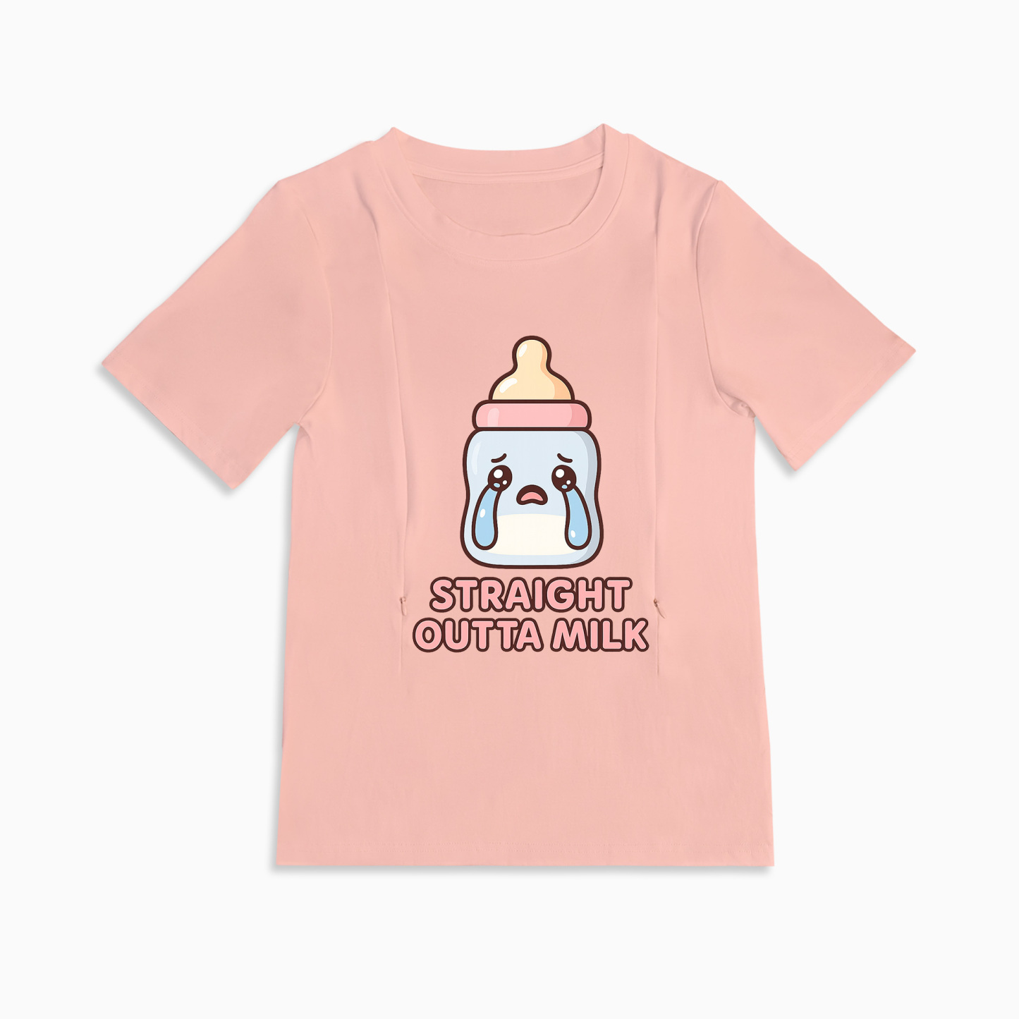 Straight Outta Milk Tee for Moms | Discreet Zippers for Easy Feeding