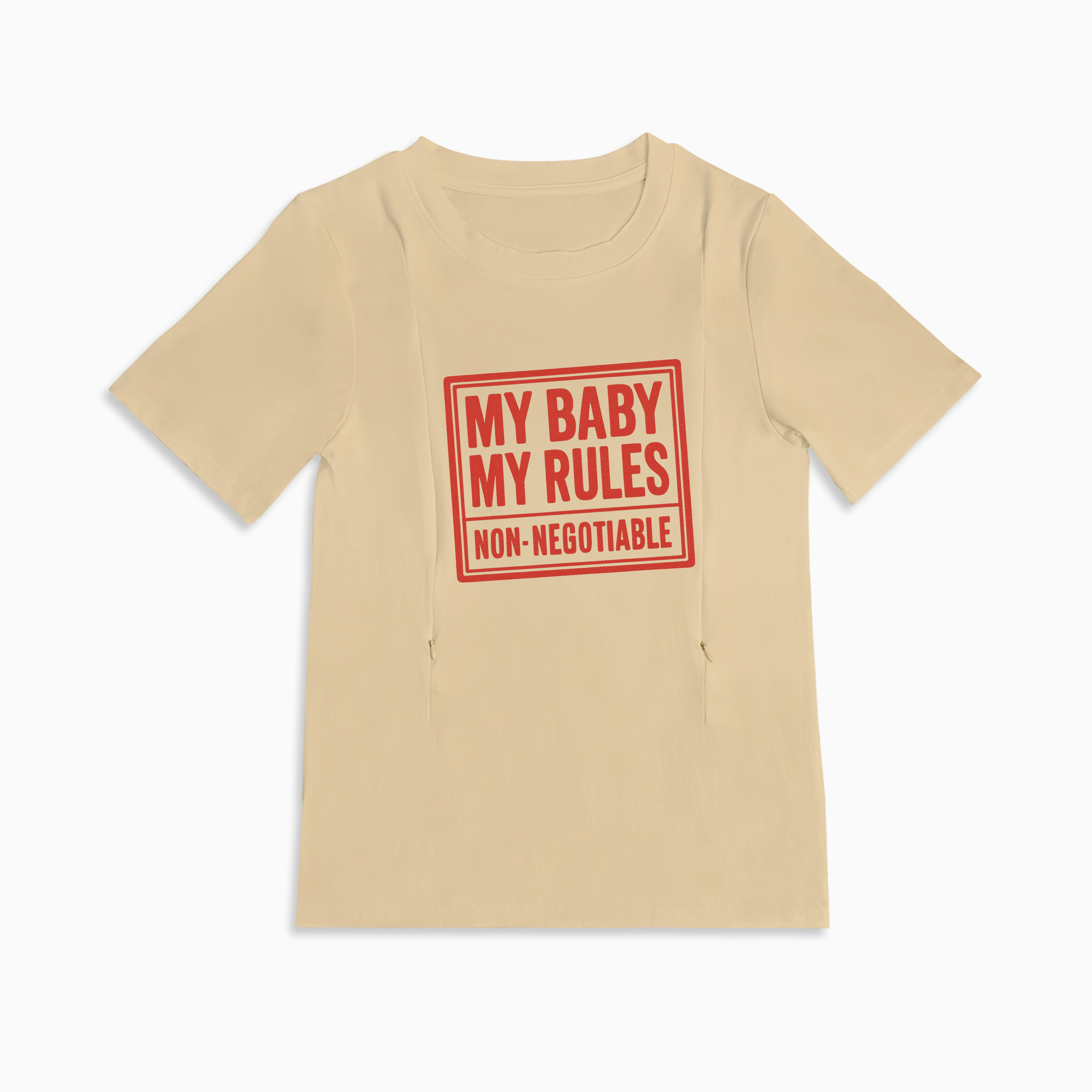 Totkeeps "My Baby My Rules" Breastfeeding Shirt | Discreet Side Zippers