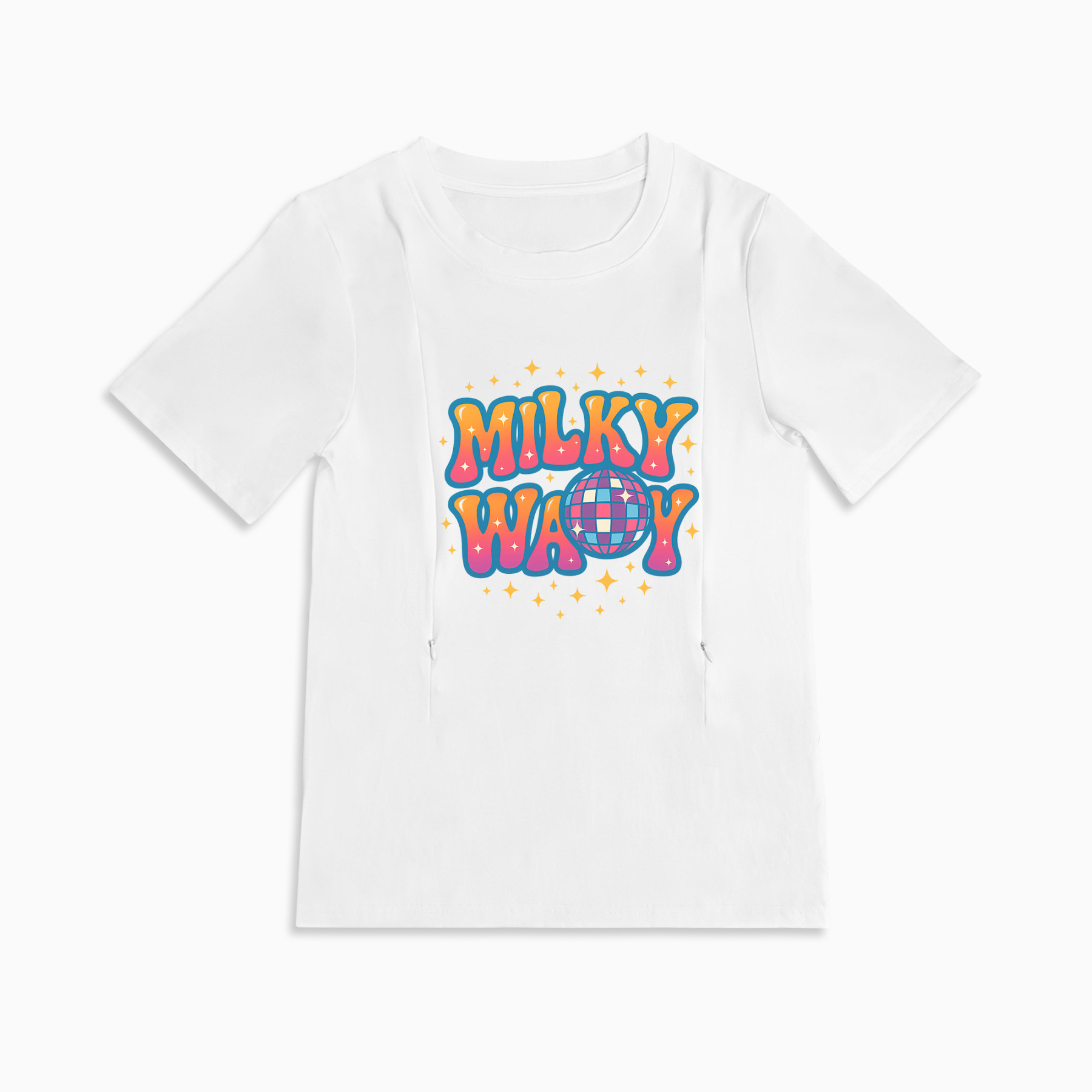 Side Zipper Breastfeeding Top | "The Milky Way" Funny Mom Shirt