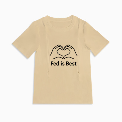 Side Zip Nursing T-Shirt | Fed Is Best Design | For All Moms
