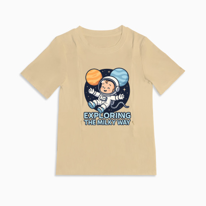"The Milky Way" Slogan Tee | Functional Zipper for Easy Nursing