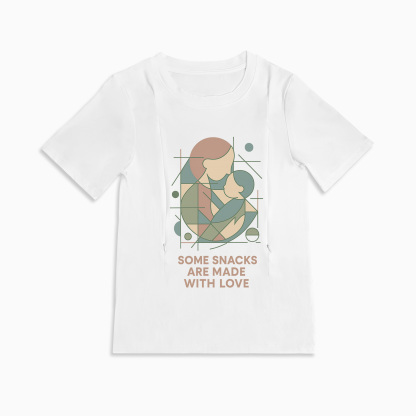 New Mom Gift | "Snacks Made with Love" Zipper Nursing Shirt