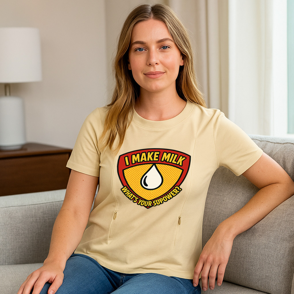 Totkeeps I Make Milk Nursing Tee | Zipper Breastfeeding | brand