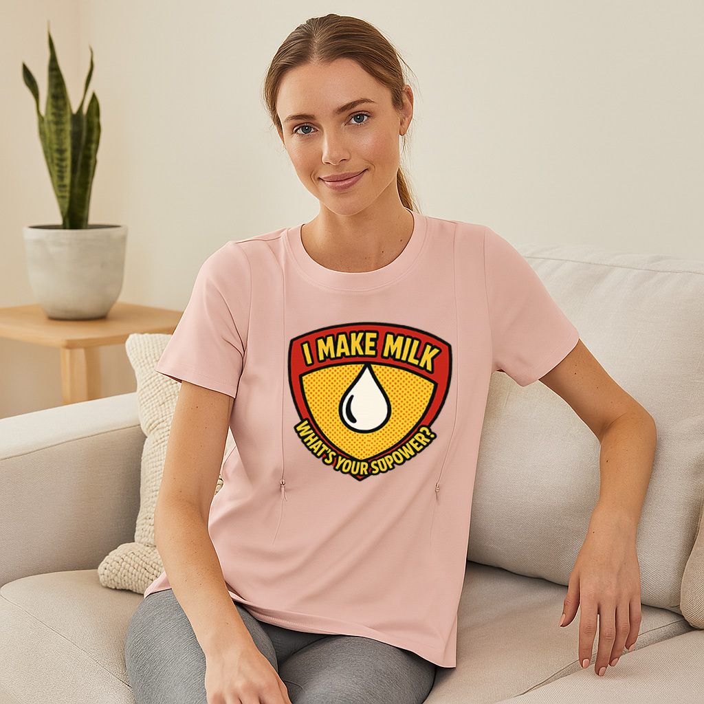 Totkeeps I Make Milk Nursing Tee | Zipper Breastfeeding | brand