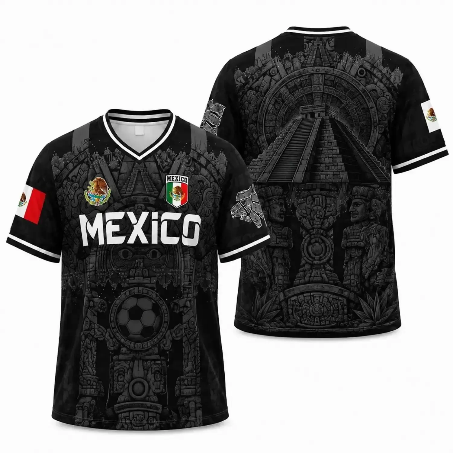 Mexico Aztec Blackout Jersey 2026 — Limited Edition El Tri Fan Shirt