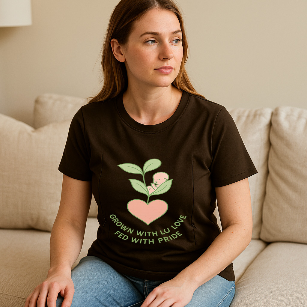 Grown with Love Fed with Pride Nursing T-Shirt | Side Z | brand