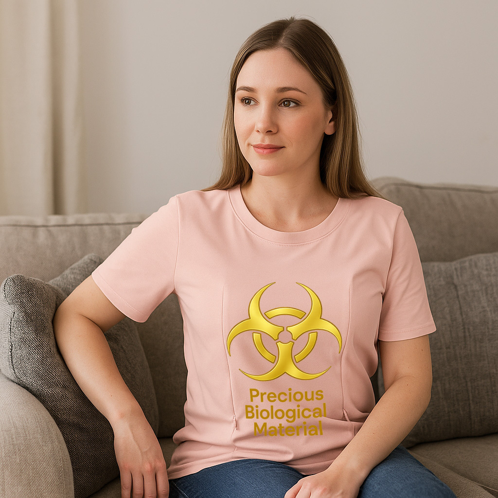 Liquid Gold Inside Nursing Tee | Side Zipper for Easy B | brand