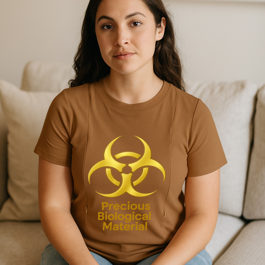 Liquid Gold Inside Nursing Tee | Side Zipper for Easy B | brand