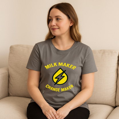 Milk Maker & Change Maker Nursing Tee | Easy Side Zippe | brand