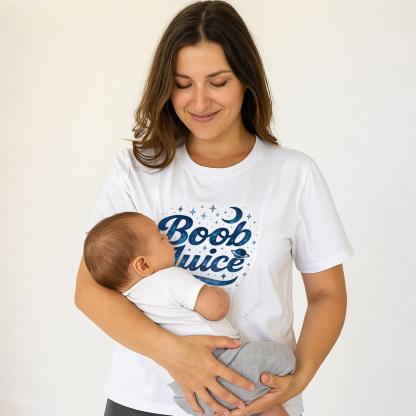 Boob Juice Nursing T-Shirt | Funny Top with Side Zipper | brand