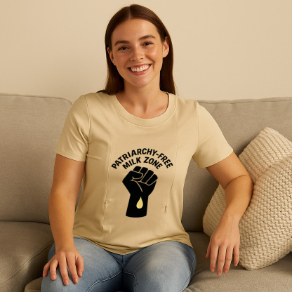 Patriarchy-Free Milk Zone Nursing Tee | Side Zipper Bre | brand