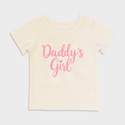 baby shirt - daddys girl kids t shirt toddler top beige in beige