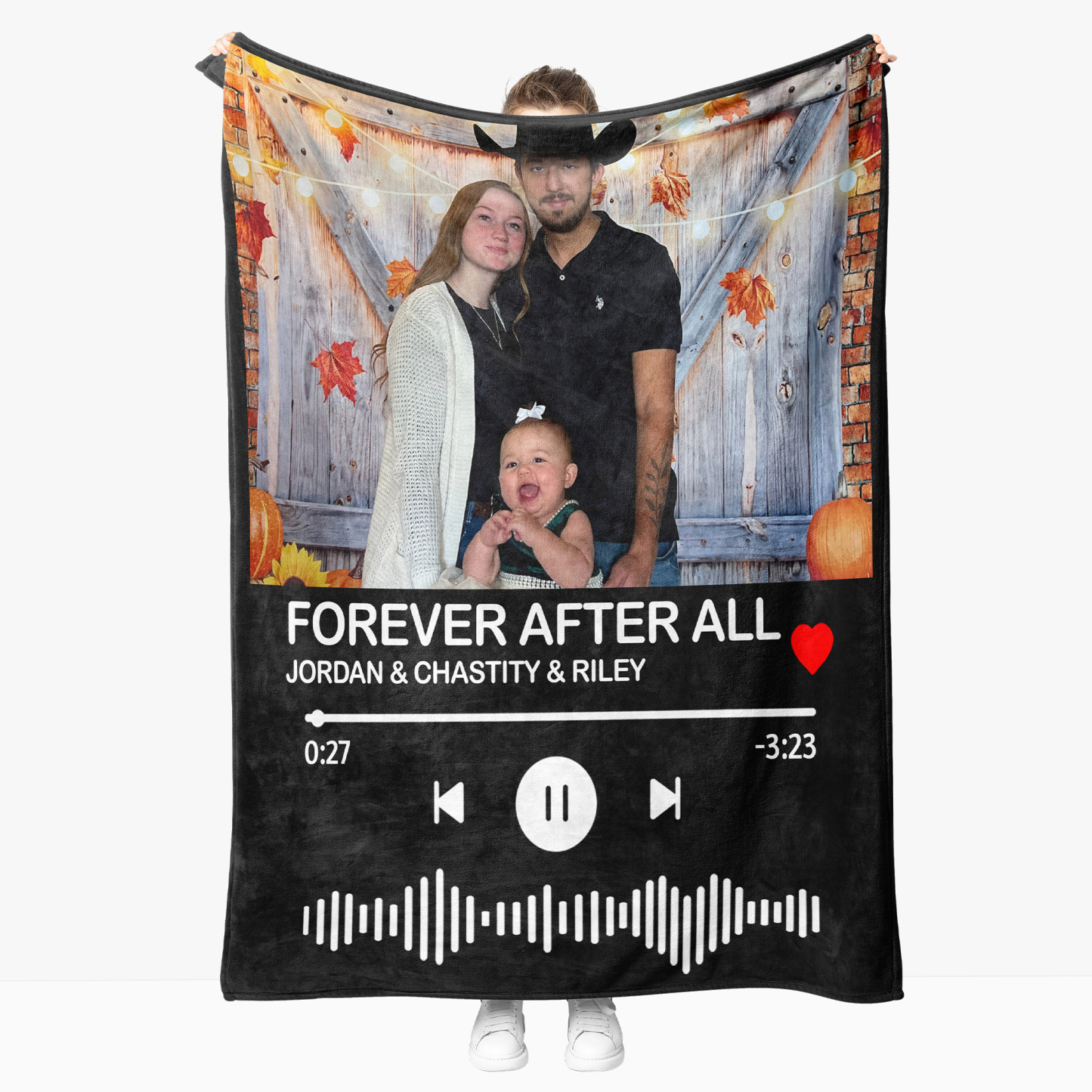 Personalized Father's Day Blanket with Photo & Song