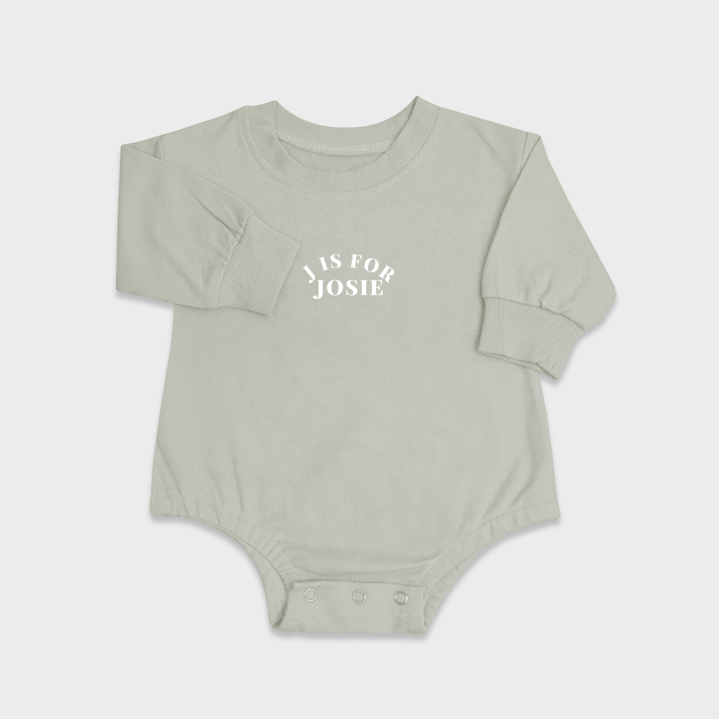 Personalized Pink My Name Graphic Sweatshirt Bubble Romper