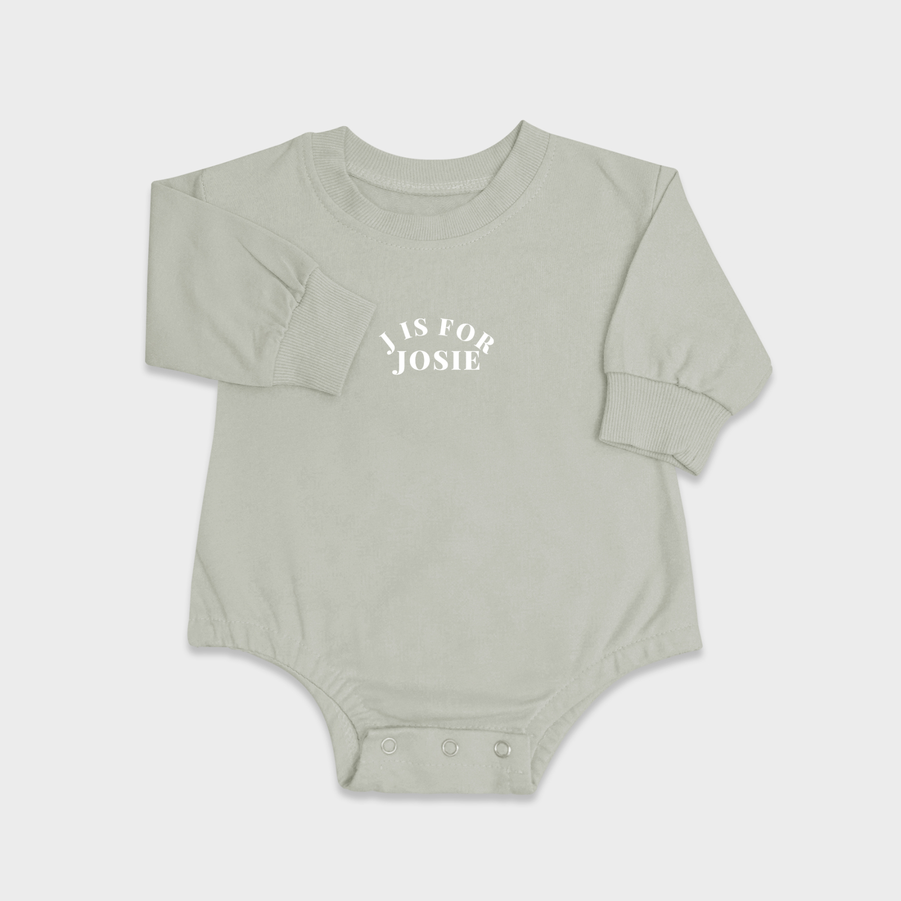 Personalized Pink My Name Graphic Sweatshirt Bubble Romper