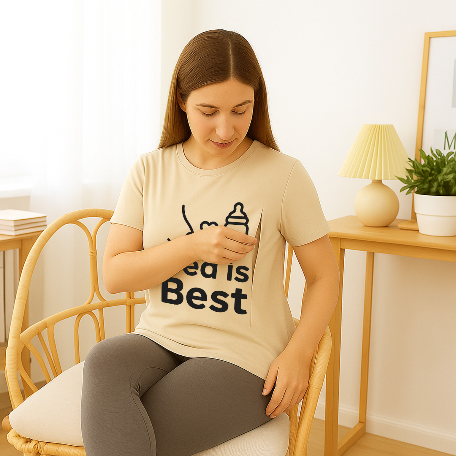 Fed Is Best Nursing T-Shirt | Side Zipper Access | Totkeeps