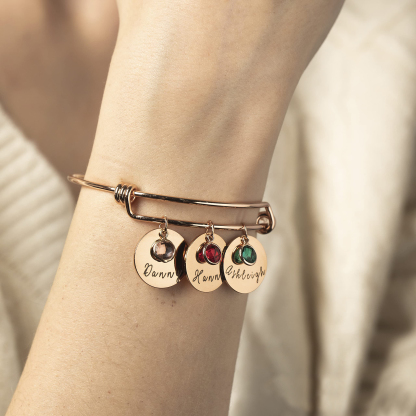 Personalized Mother's Day Gift Custom Birthstone Bracelet