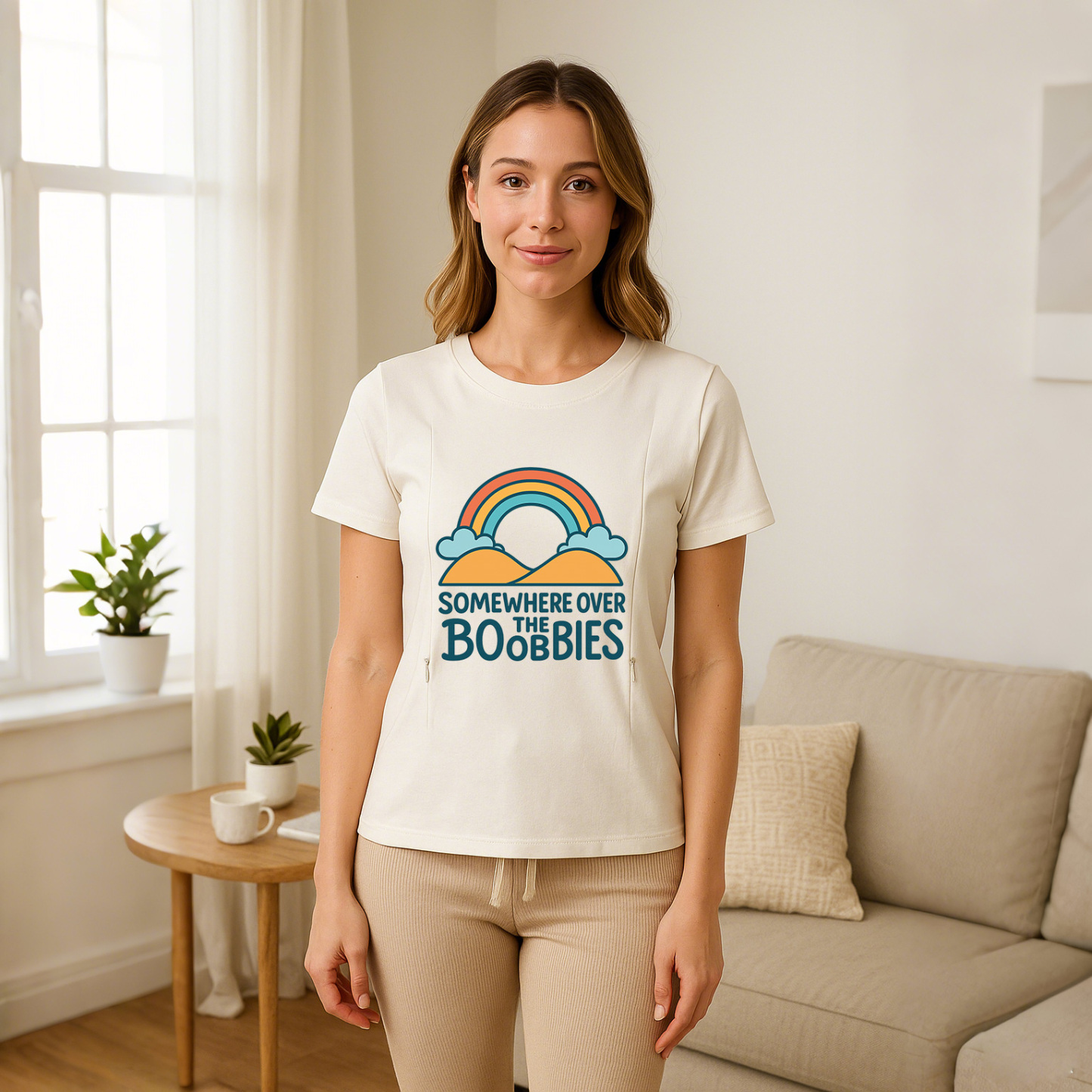 "Somewhere Over the Boobies" Nursing Tee | Funny Side Z | brand