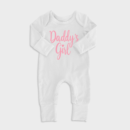 Daddys Girl Baby Full Length Snap Rompers