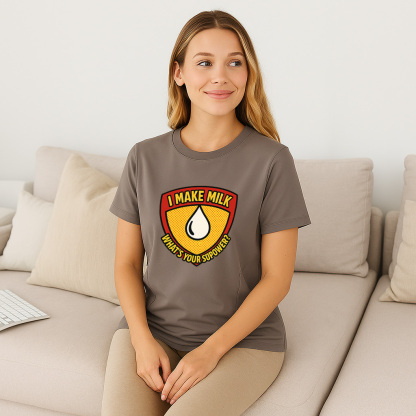 Totkeeps I Make Milk Nursing Tee | Zipper Breastfeeding | brand